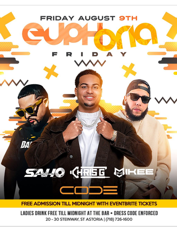 Event Euphoria Fridays At Code Astoria