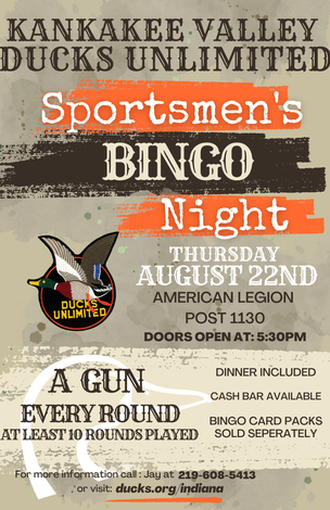 Event Kankakee Valley Ducks Unlimited Sportsman's Bingo