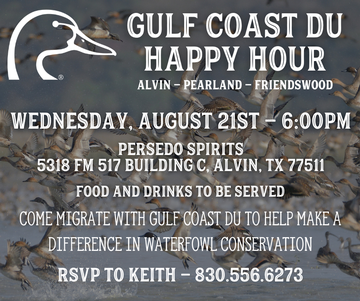 Event Gulf Coast Ducks Unlimited Happy Hour  (Alvin - Pearland- Friendswood)