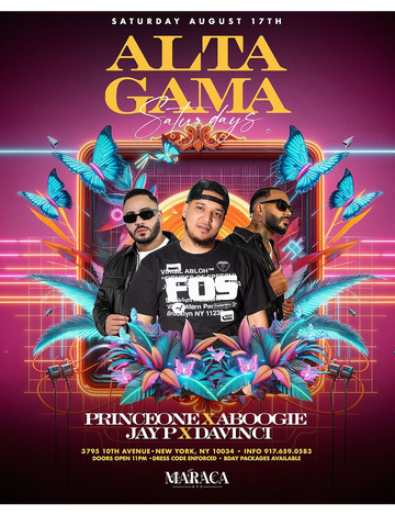 Event Alta Gama Saturdays At Maraca NYC