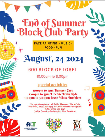 Event End of Summer Block Club Party