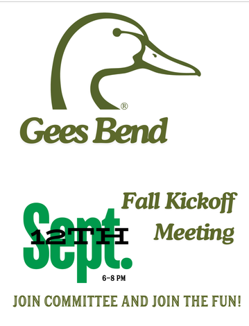 Event Gee's Bend Fall Kickoff Meeting- Camden