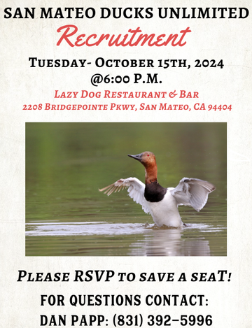 Event San Mateo Ducks Unlimited Recruitment