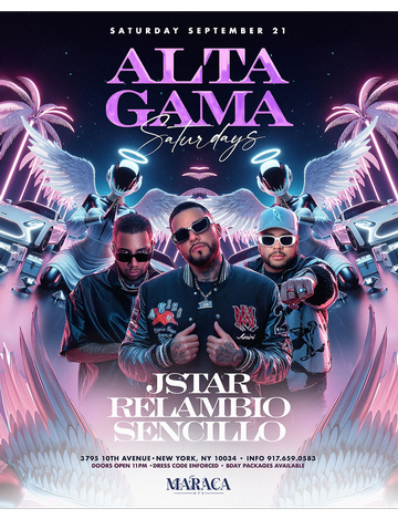 Event Alta Gama Saturdays At Maraca NYC