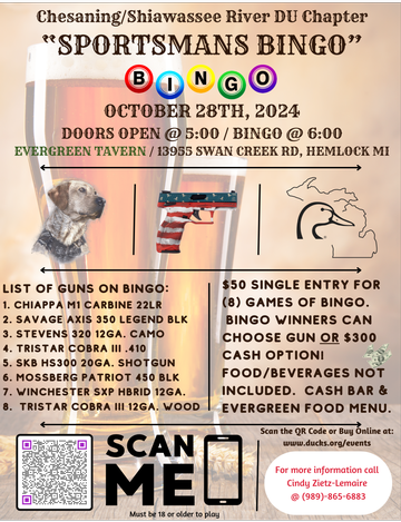 Event Shiawassee Chapter Sportsmans Bingo Event