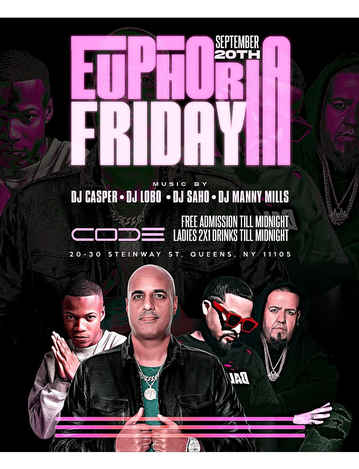 Event Euphoria Fridays At Code Astoria