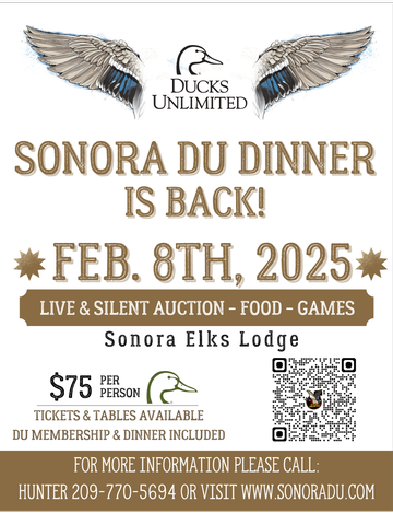 Event Sonora Ducks Unlimited Dinner & Auction