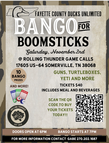 Event Fayette County Bango for Boomsticks