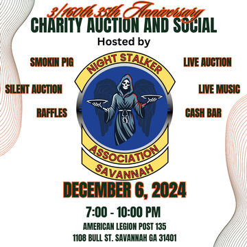 Event 3/160th 35th Anniversary Charity Auction and Social host by The Night Stalker Association (NSA) 