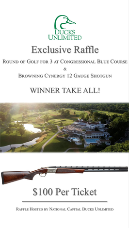 Event Round for 3 at Congressional Blue Course & Browning Cynergy 12 Gauge Raffle