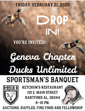 Event Geneva County Ducks Unlimited Sportsman's Banquet- Hartford