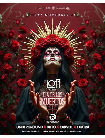 Event The Loft Fridays Dia De Los Muertos At Repulica Rooftop