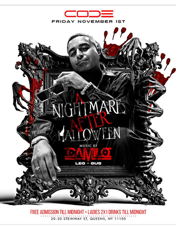 Event Euphoria Fridays Nightmare After Halloween DJ Camilo Live At Code Astoria