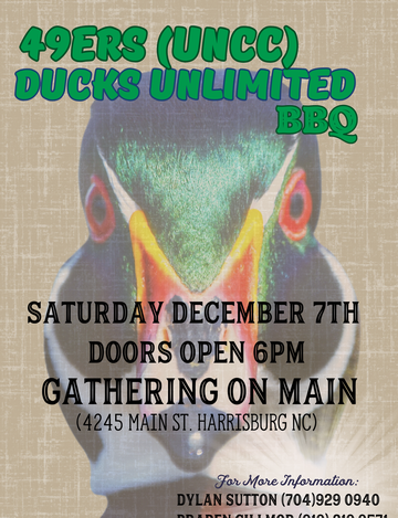 Event 49ers Ducks Unlimited (UNCC)BBQ