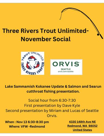 Event Three Rivers Chapter - November Social