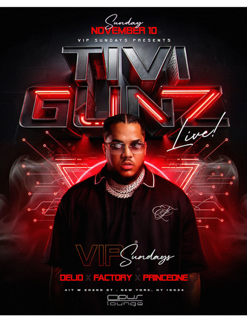 Event VIP Sundays Veterans Day Weekend Tivi Gunz Live At Opus Lounge 