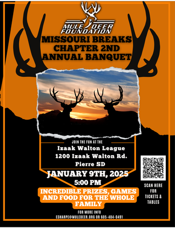 Event Pierre, SD- Missouri Breaks Muley's Chapter Banquet