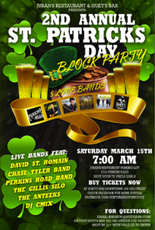 Event St. Patrick's Day Block Party @ Juban's