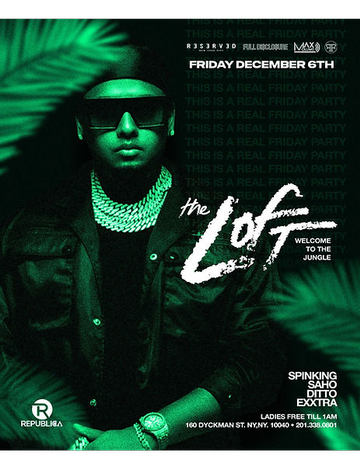 Event The Loft Fridays Jungle Party DJ Spinking Live At Repulica Rooftop