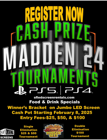 Event SOUTH FLORIDA LED SCREEN LIVE PS4 & PS5 MADDEN FOOTBALL TOURNAMENT