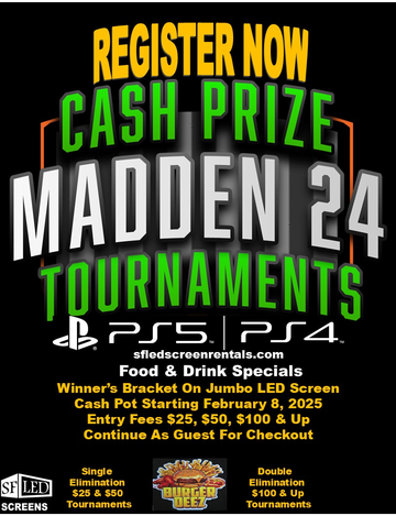 Event SOUTH FLORIDA LED SCREEN LIVE PS4 & PS5 MADDEN FOOTBALL TOURNAMENT