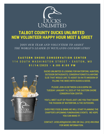 Event Talbot County DU New Volunteer Happy Hour Meet & Greet