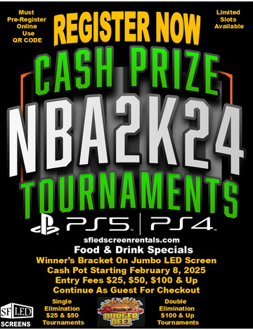 Event SOUTH FLORIDA LED SCREEN LIVE PS4 & PS5 NBA2K TOURNAMENT