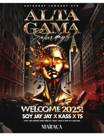 Event Alta Gama Saturdays NYE Hangover Bash At Maraca NYC