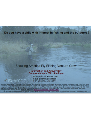 Event Volunteer Opportunity: Scouting America Fly fishing Venture Crew