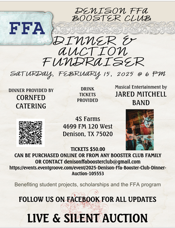 Event 2025 DENISON FFA BOOSTER CLUB DINNER & AUCTION