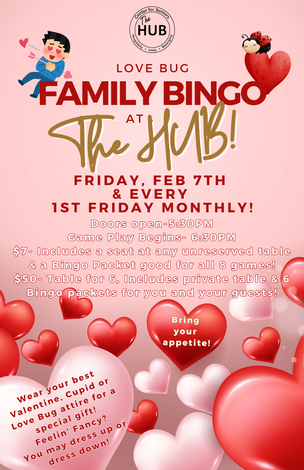 Event Love Bug Family Bingo at The HUB.