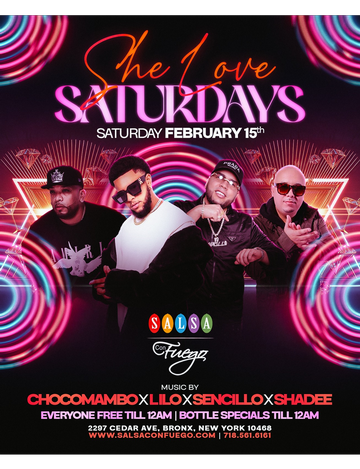 Event She Love Saturdays Presidents Day Weekend At Salsa Con Fuego