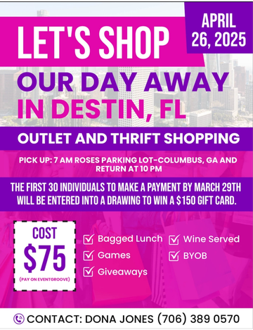 Event LET'S SHOP OUR DAY AWAY IN DESTIN, FL