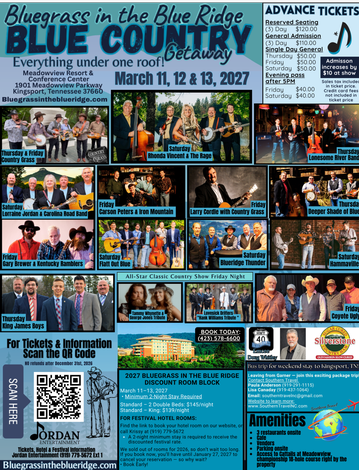 Event Bluegrass in the Blue Ridge: A Blue Country Getaway 2027
