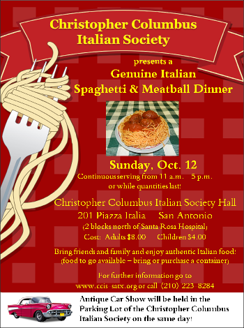 Event Genuine Italian Spaghetti & Meatball Dinner