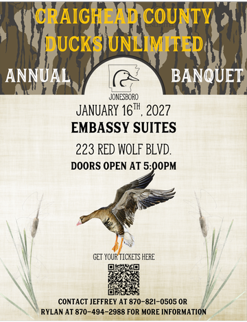 Event Craighead County DU Banquet & 100 Gun Giveaway - Jonesboro