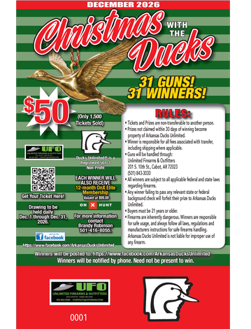 Event 2026 Arkansas DU Christmas with the Ducks 31 Gun Giveaway
