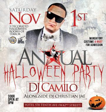 Event Yotel Terrace Halloween with DJ Camilo - Saturday