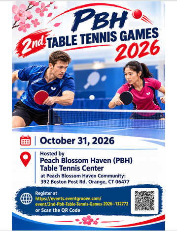 Event 2nd PBH Table Tennis Games 2026 第二届桃花源乒乓赛