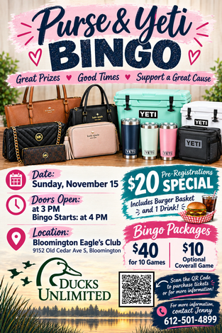 Event Purse and Yeti Bingo!