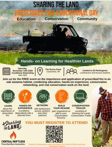 Event Sharing the Land Prescribed Fire Education Day