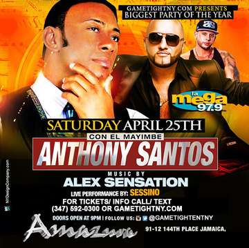 Event Anthony Santos live at Amazura Buy Tickets Now
