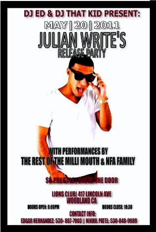 Event Julian Write's official Release Party