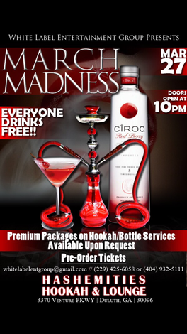 Event March Madness @Hashemite's Hookah Lounge