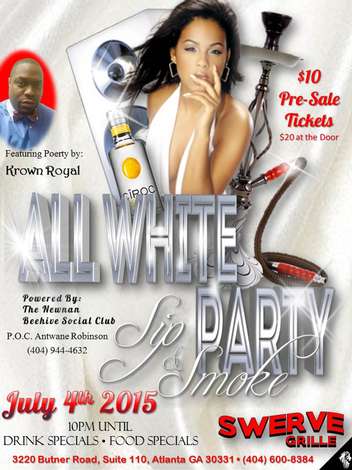 Event All White Party: Sip & Smoke