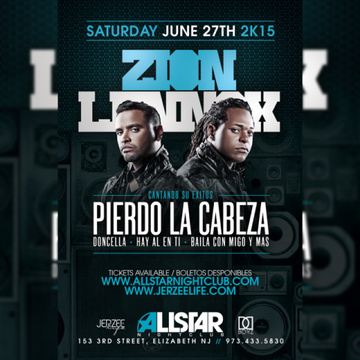 Event Zion Y Lennox Live At Allstar Nightclub