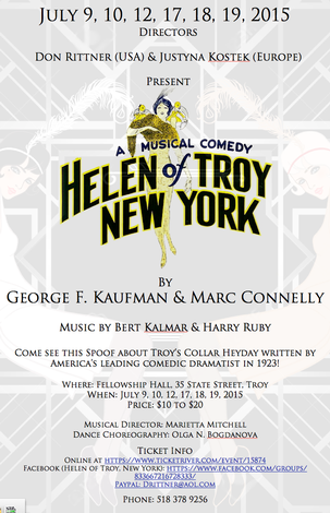 Event Helen of Troy New York Musical Comedy