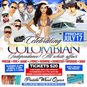 Event Colombian Independance All White Boat Ride Party