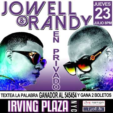 Event JOWELL & RANDY EN CONCIERTO GRATIS Y PRIVADO