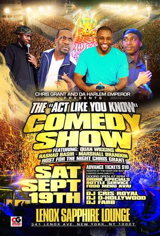 Event The "Act Like You Know" Comedy Show